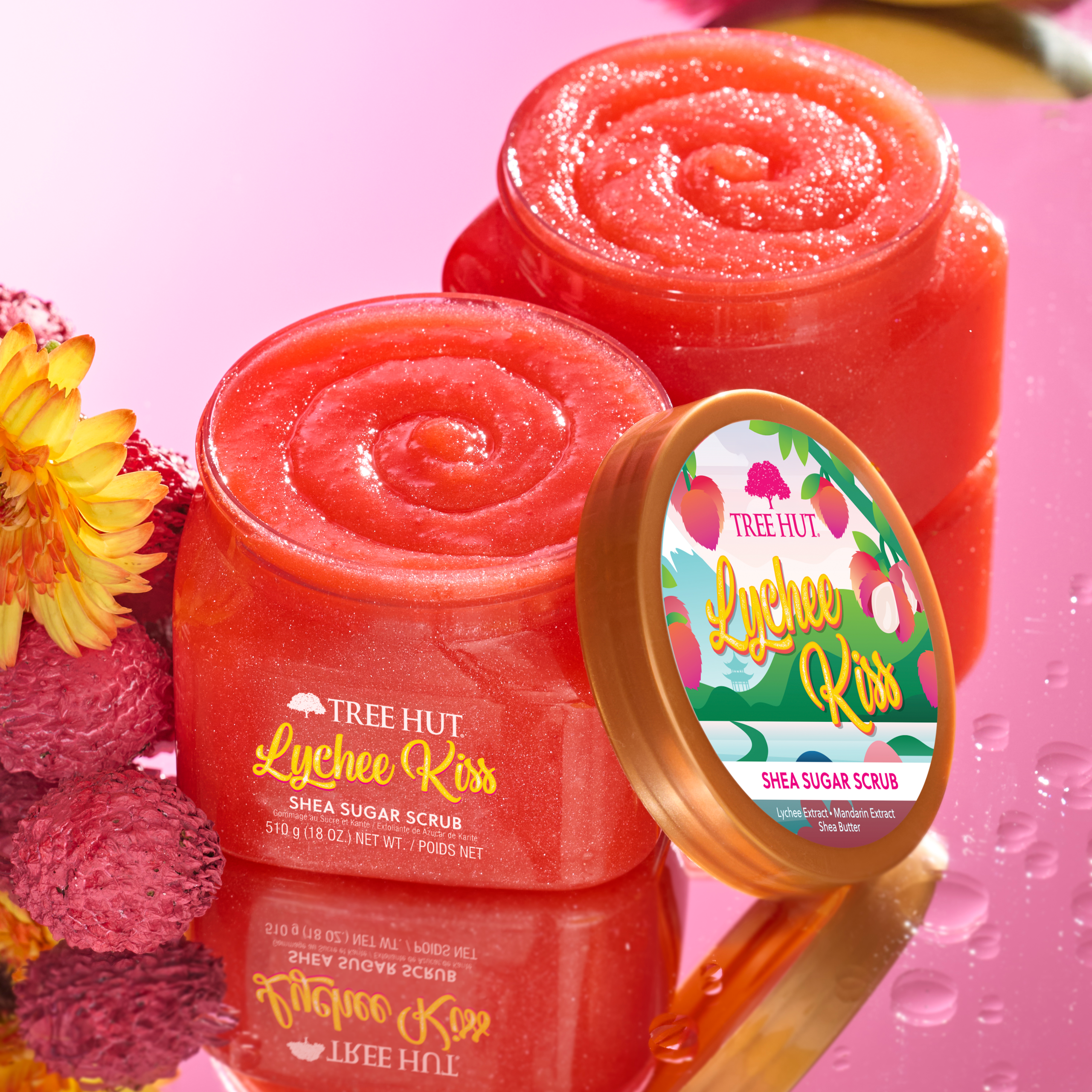 Lychee Kiss Shea Sugar Scrub - Image 4